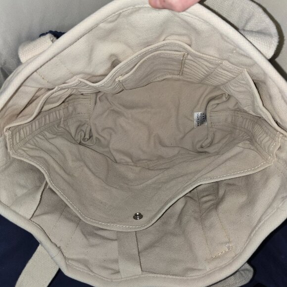 Lands’ End Holiday Canvas Tote – “JOY” Gold Glitter Trim - Picture 5 of 6